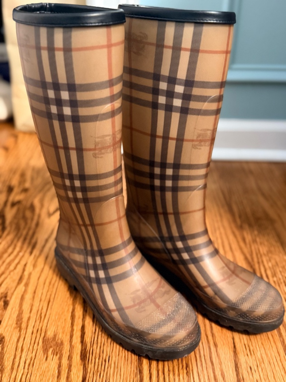 Burberry Women’s Nova Check Plaid RainBoots